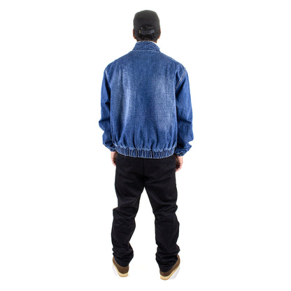 Sherpa Lined Denim Track Jacket
