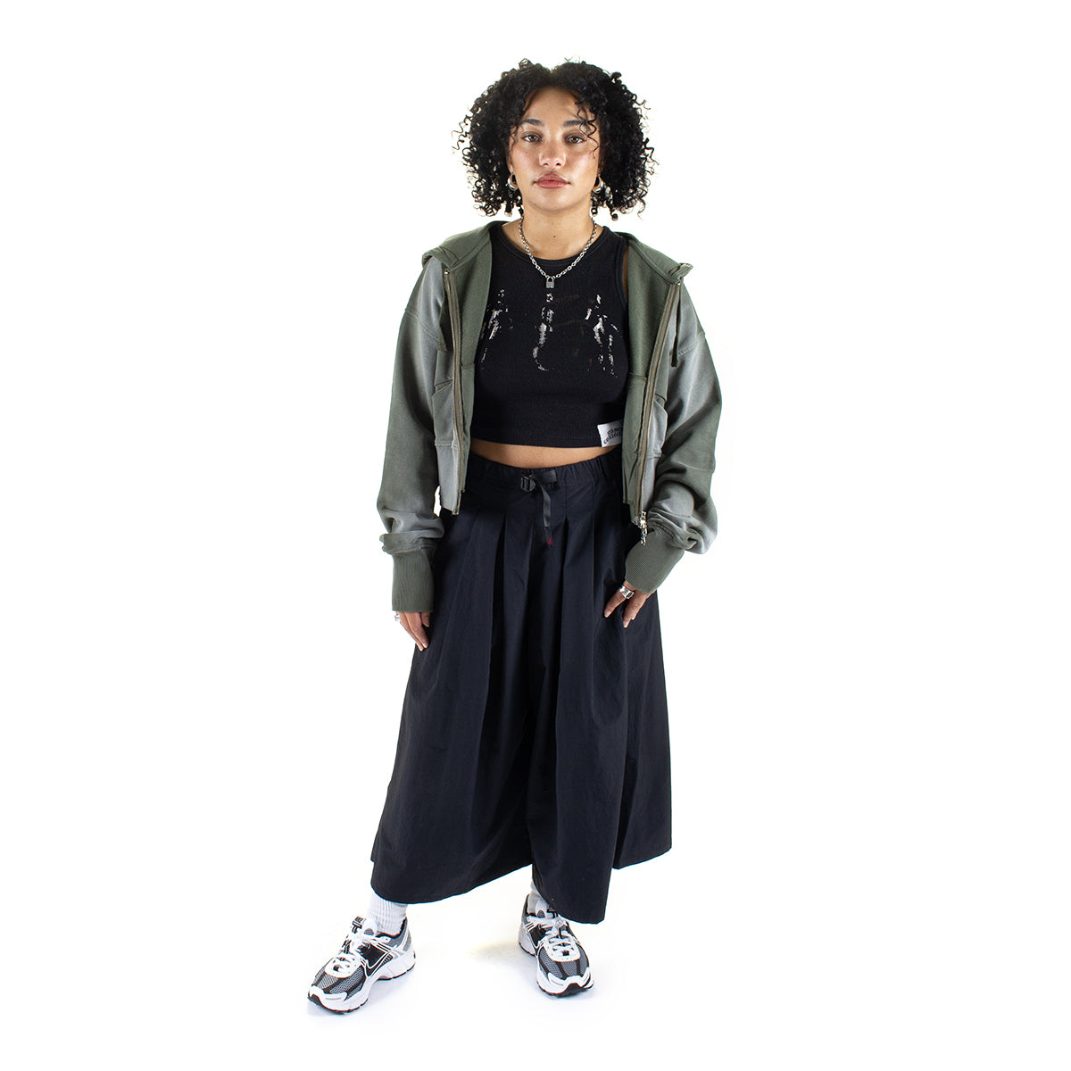 Women's Cropped Zip Hoodie