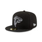Atlanta Falcons Black & White 59FIFTY Fitted Hat