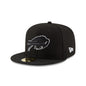 Buffalo Bills Black & White 59FIFTY Fitted Hat