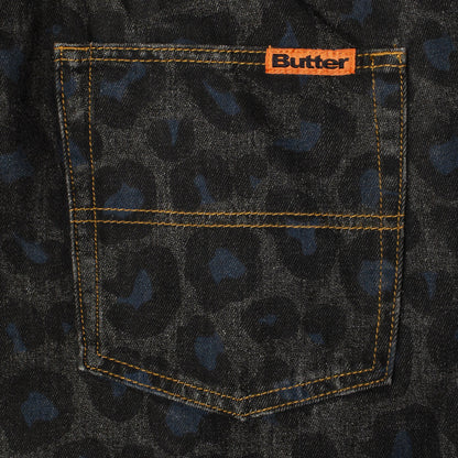 Leopard Denim Jeans
