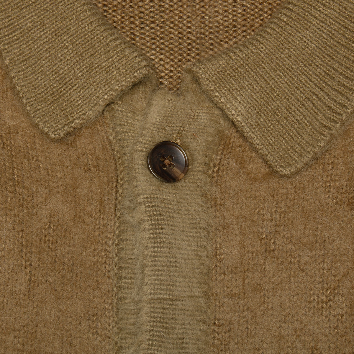 Mohair Button-Up Knitted Shirt