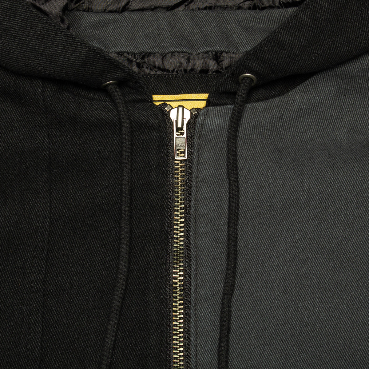 Panel Denim Hooded Bomber
