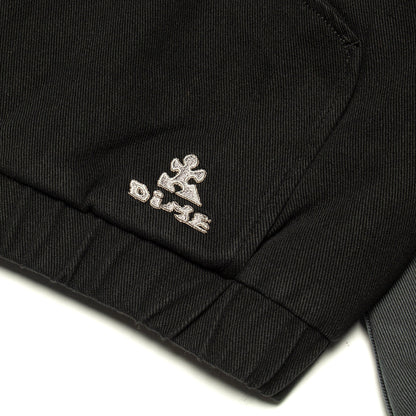 Panel Denim Hooded Bomber