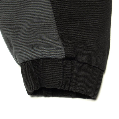 Panel Denim Hooded Bomber