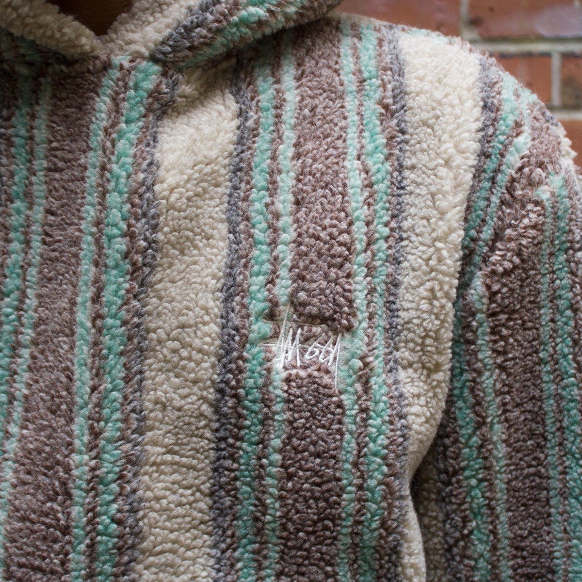 Stripe Sherpa Hoodie