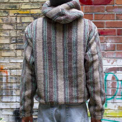 Stripe Sherpa Hoodie