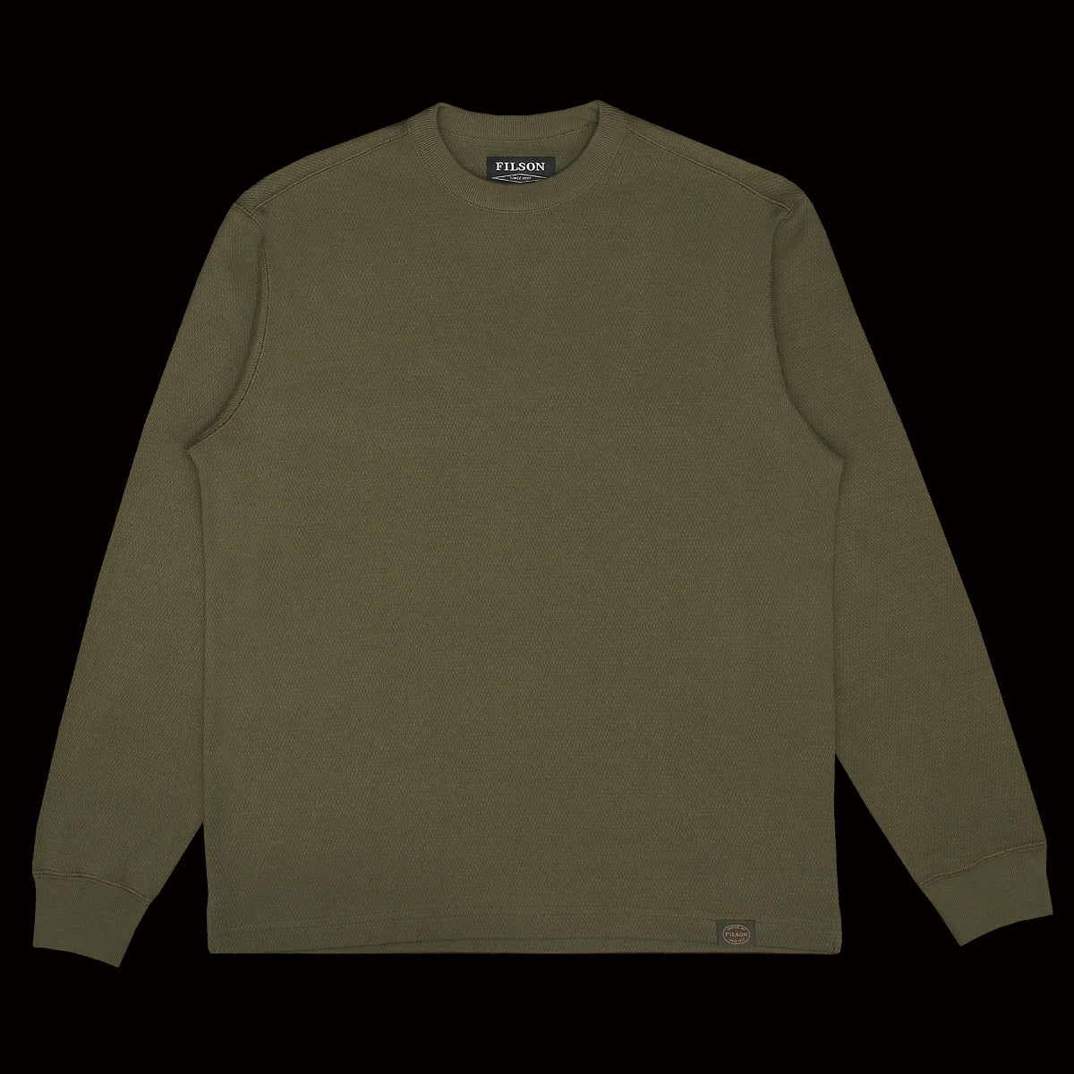 Waffle Knit Thermal Crewneck