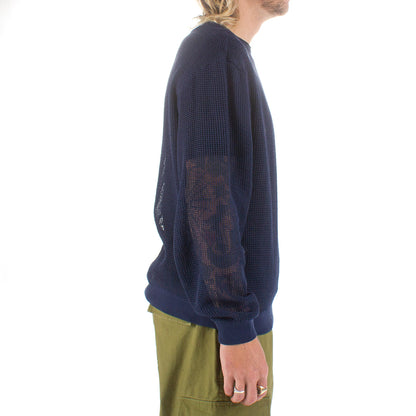 Cotton Mesh L/S Crew