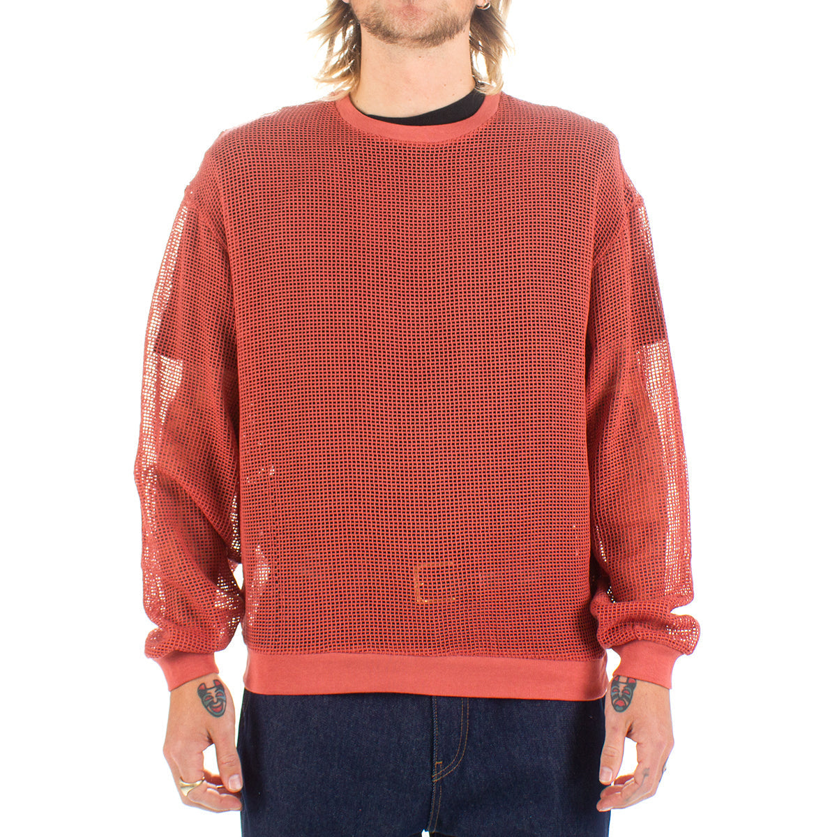 Cotton Mesh L/S Crew
