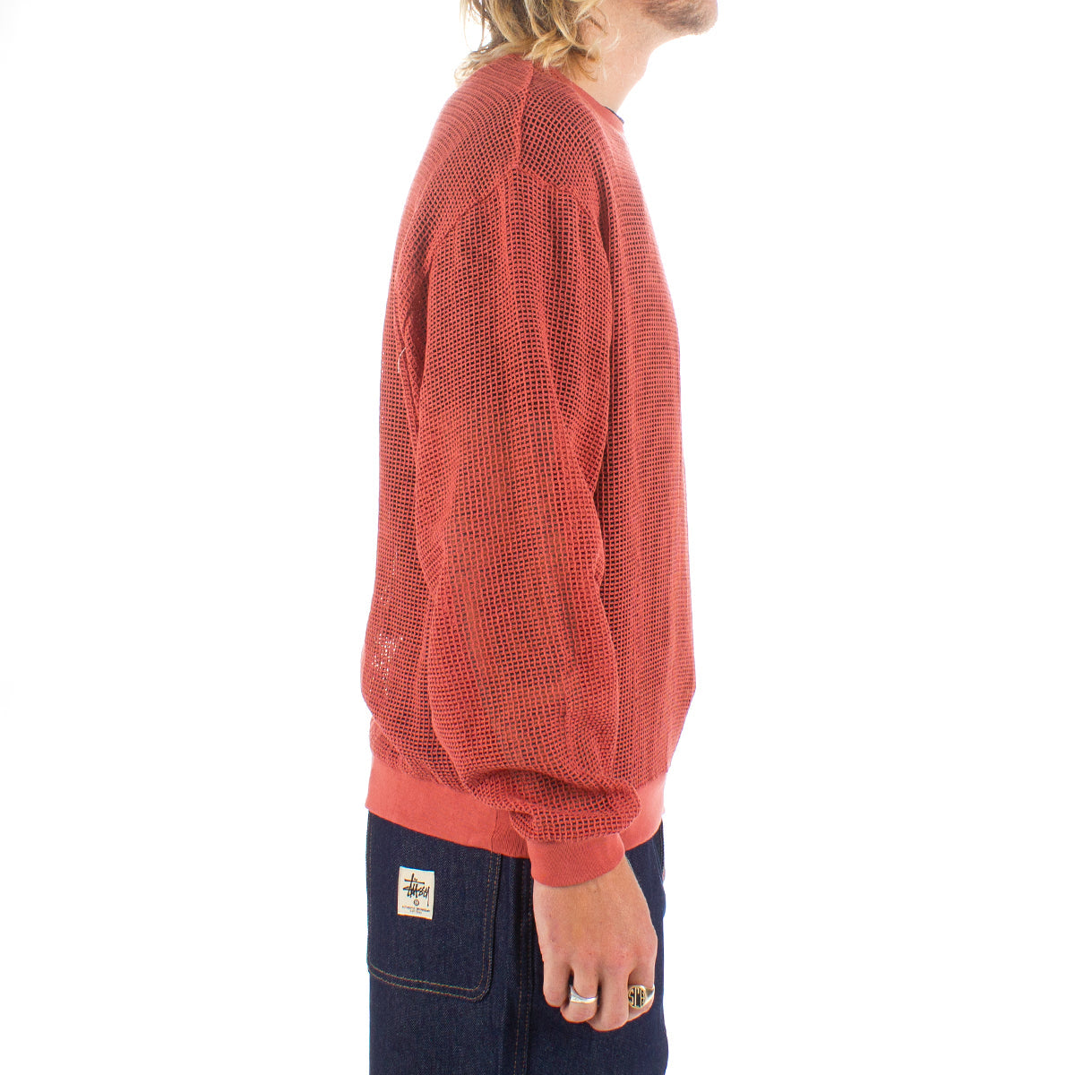 Cotton Mesh L/S Crew