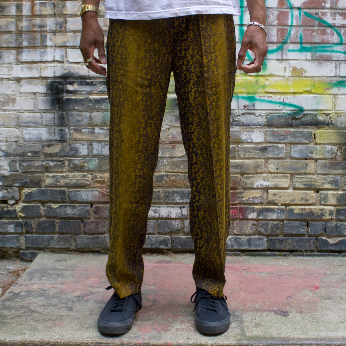 Leopard Jacquard Bryan Pant