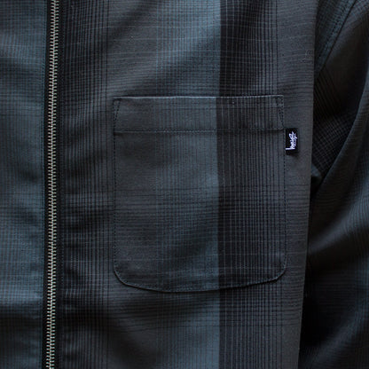 Shadow Plaid Zip Shirt