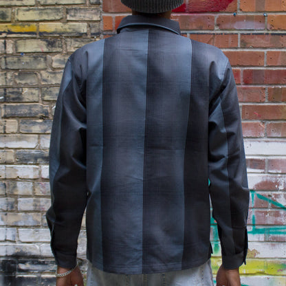 Shadow Plaid Zip Shirt