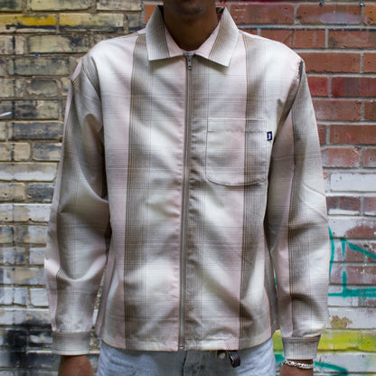 Shadow Plaid Zip Shirt