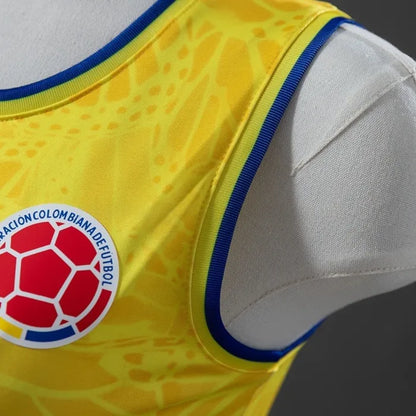 Women Colombia Home Vest 2026 World Cup Football Kit Soccer Shirt