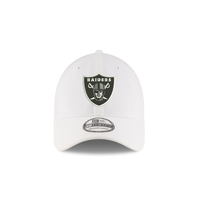 Las Vegas Raiders White Team Classic 39THIRTY Stretch Fit Hat