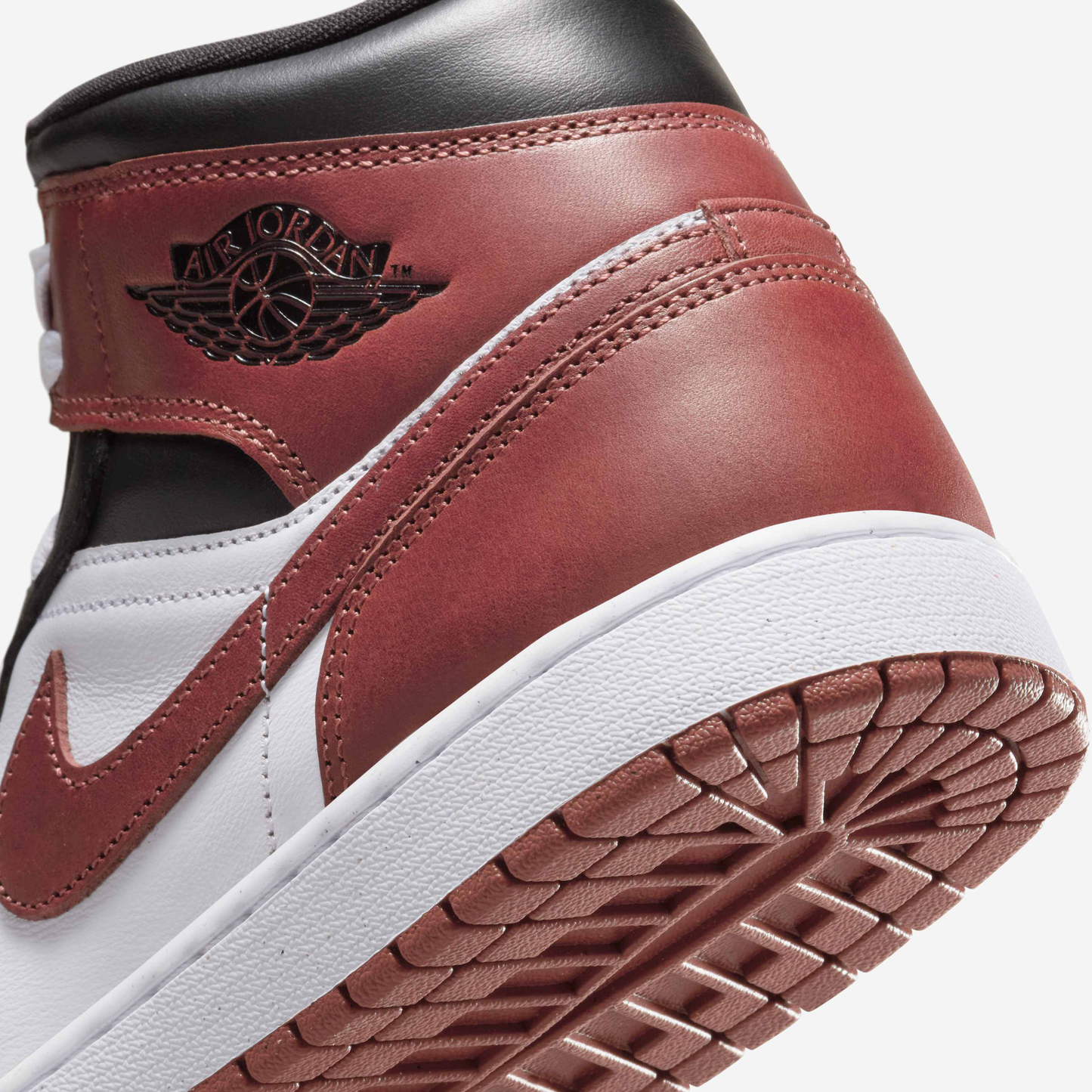 Nike Men's Air Jordan 1 Mid Shoes - White / Black / Dark Pony