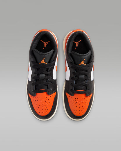 Nike Kids' Air Jordan 1 Low Shoes - Black / White / Sail / Starfish