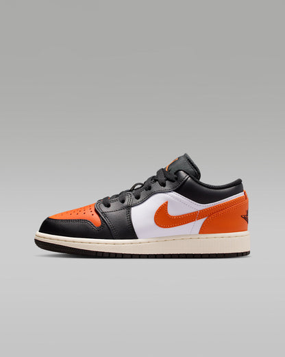 Nike Kids' Air Jordan 1 Low Shoes - Black / White / Sail / Starfish