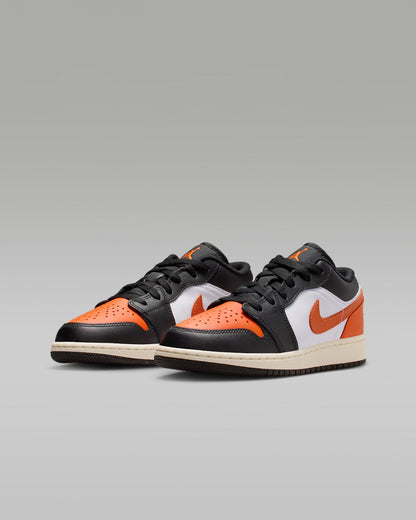 Nike Kids' Air Jordan 1 Low Shoes - Black / White / Sail / Starfish