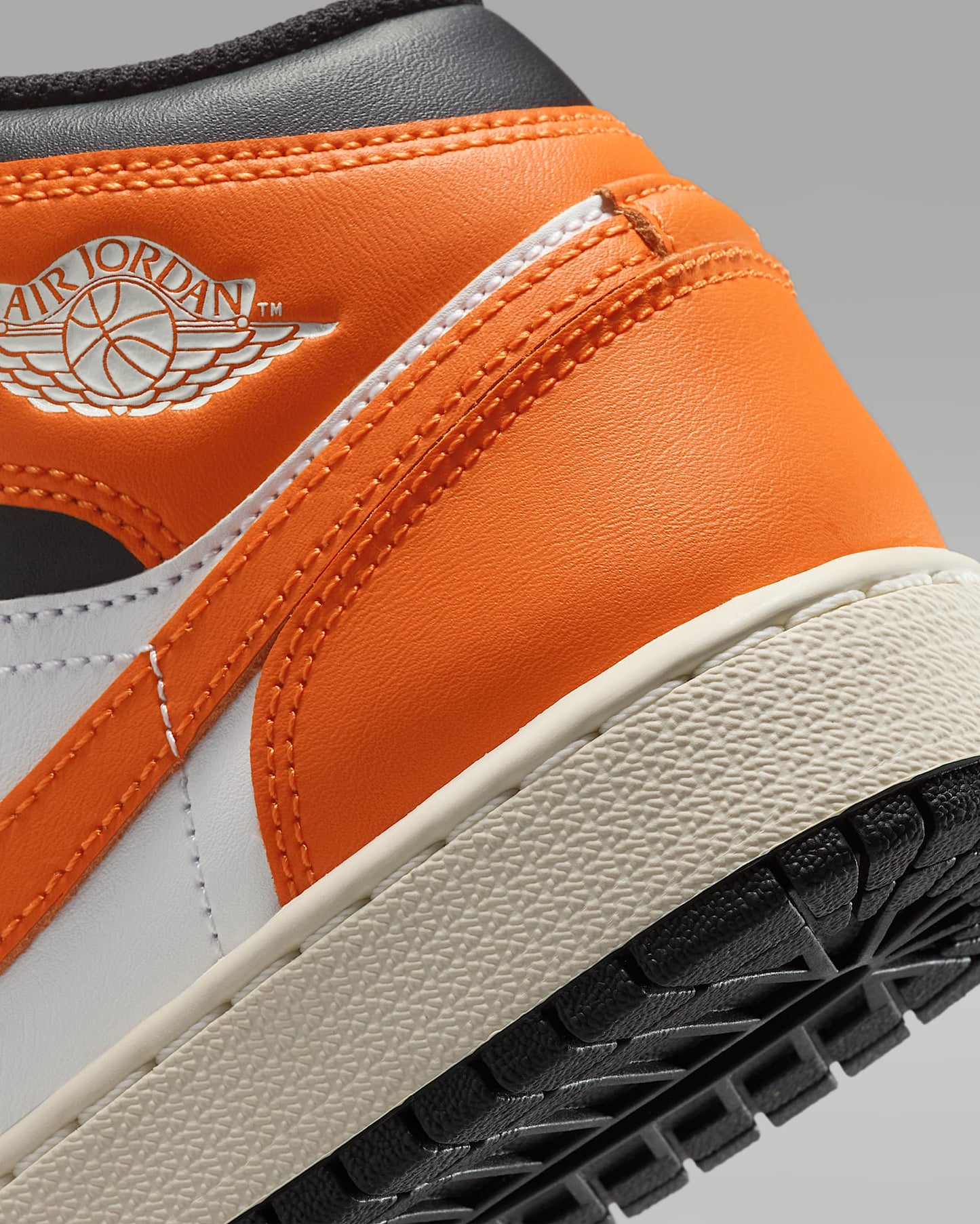 Nike Kids' Air Jordan 1 Mid Shoes - Starfish / White / Sail / Black