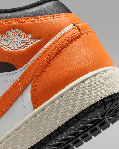 Nike Kids' Air Jordan 1 Mid Shoes - Starfish / White / Sail / Black