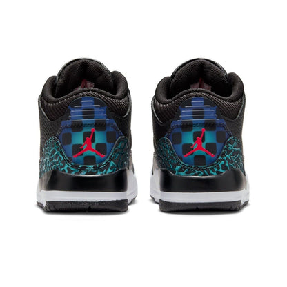 Nike Kids' Air Jordan 3 Retro PS Shoes - Black / Hyper Jade / Red / White