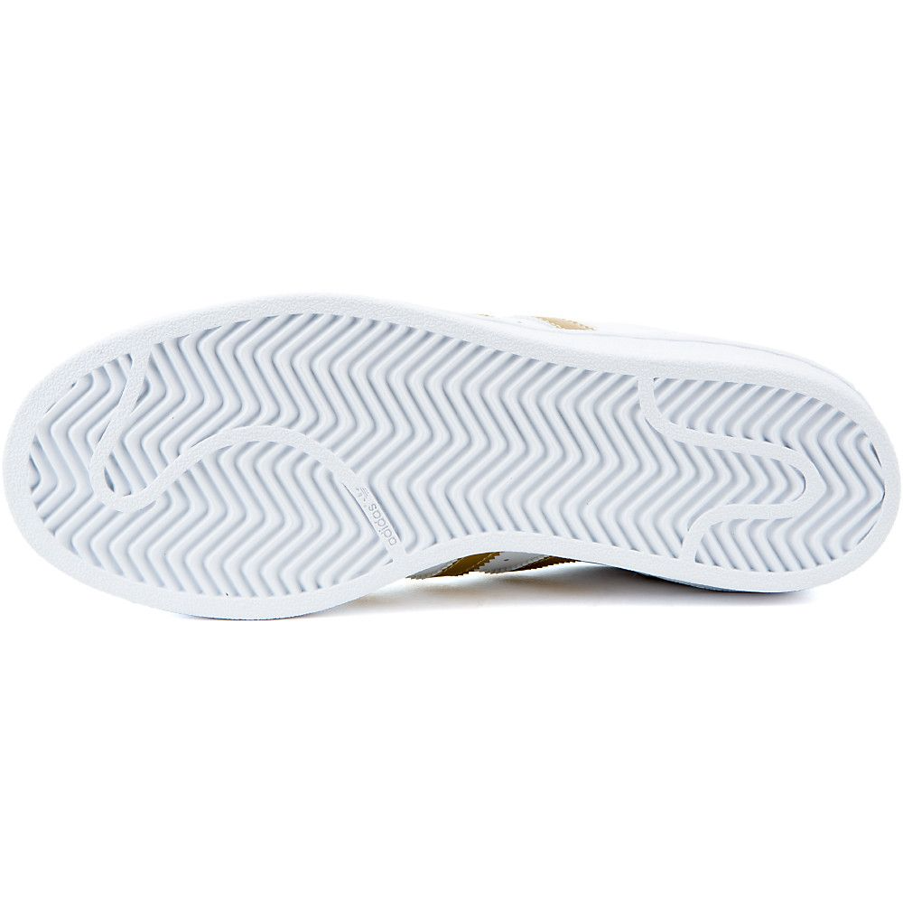Adidas Kids' Superstar J Shoes - White / Gold Metallic