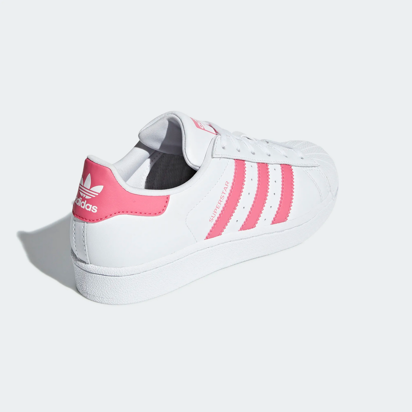 Adidas Kids' Superstar Shoes - Cloud White / Real Pink