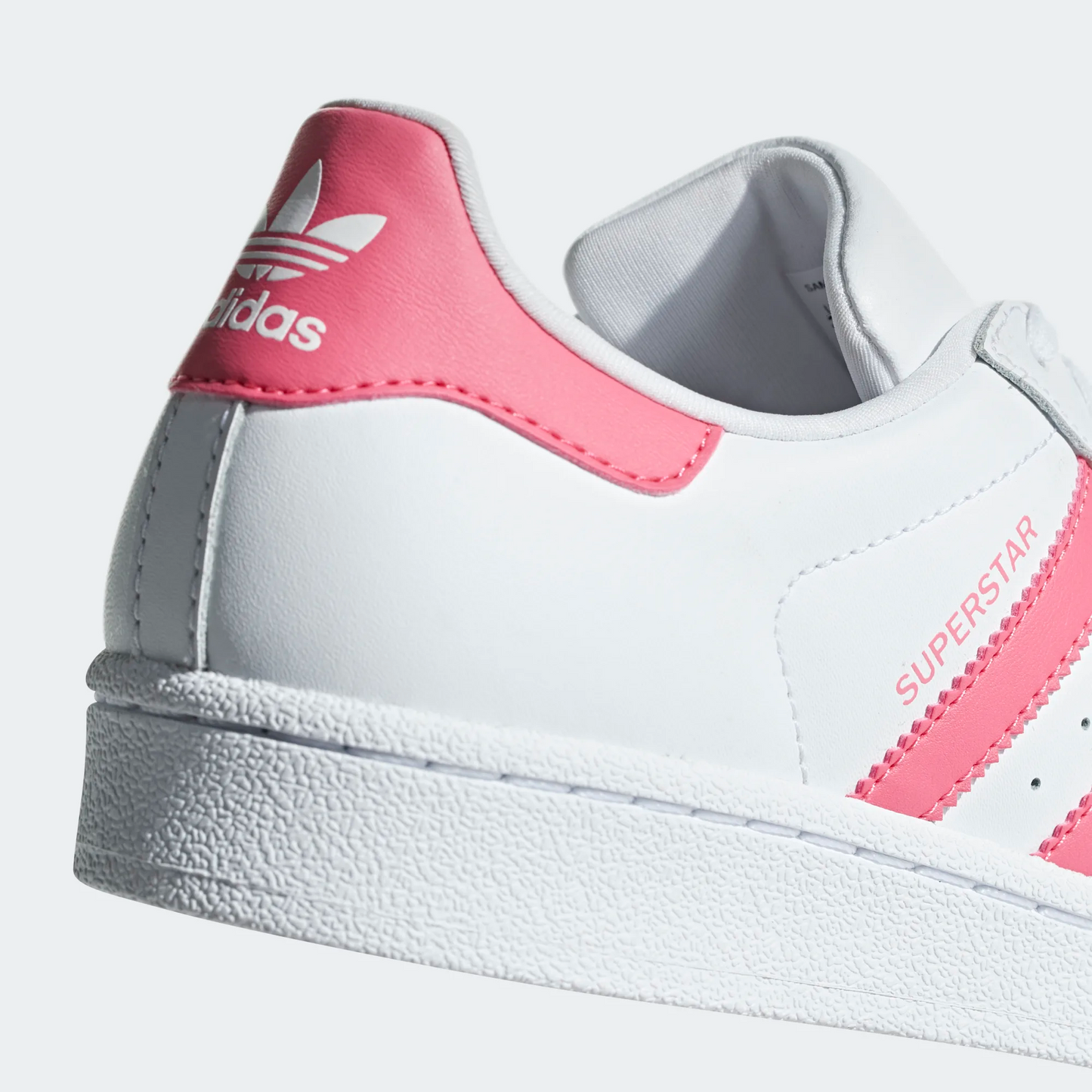 Adidas Kids' Superstar Shoes - Cloud White / Real Pink
