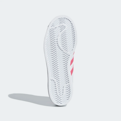 Adidas Kids' Superstar Shoes - Cloud White / Real Pink