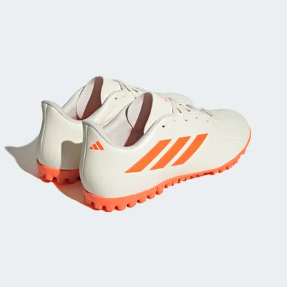 Adidas Men's Copa Pure.4 Turf Cleats - Off White / Solar Orange
