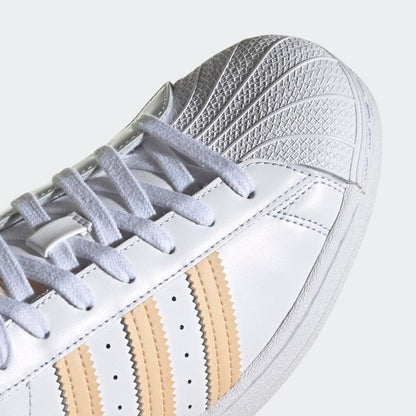 Adidas Men's Superstar Shoes - Cloud White / Glow Orange / Glow Pink