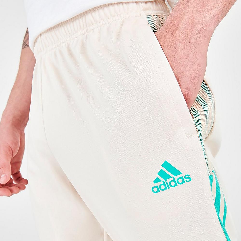 Adidas Men's Tiro Reflective Track Pants - Wonder White / Mint