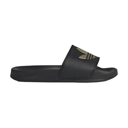 Adidas Women's Adilette Lite Slides - Core Black / Matte Gold