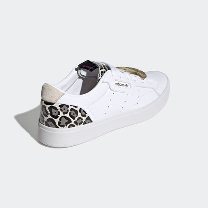 Adidas Women's Sleek Shoes - Cloud White / Brown Leopard / Gold