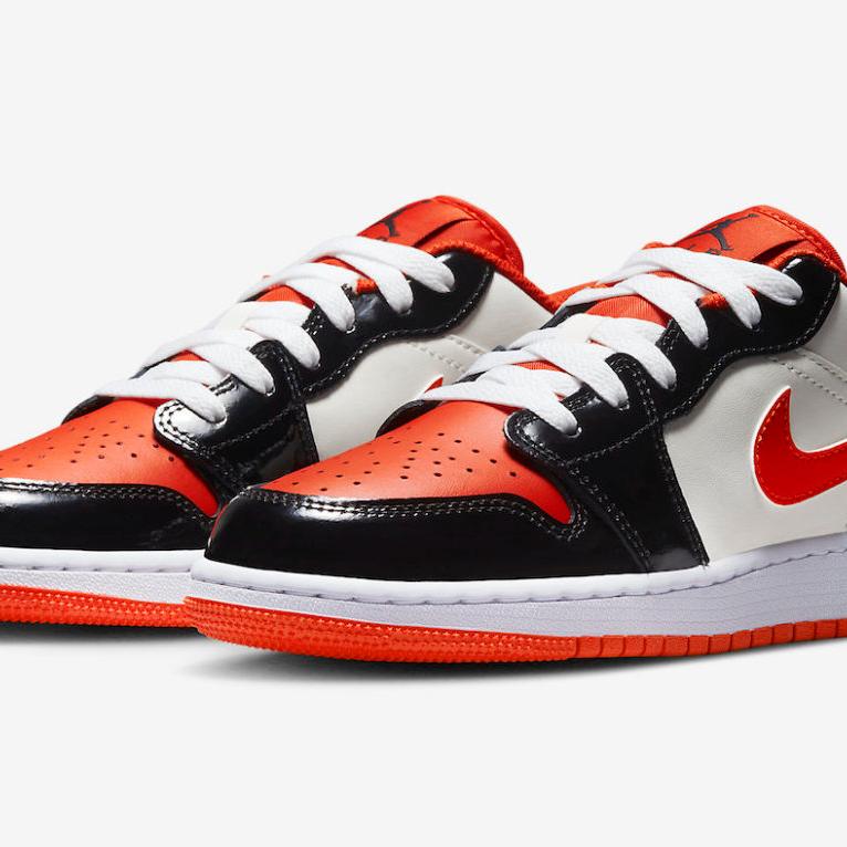 Nike Kids' Air Jordan 1 Low GS Shoes - Team Orange / Black / Sail