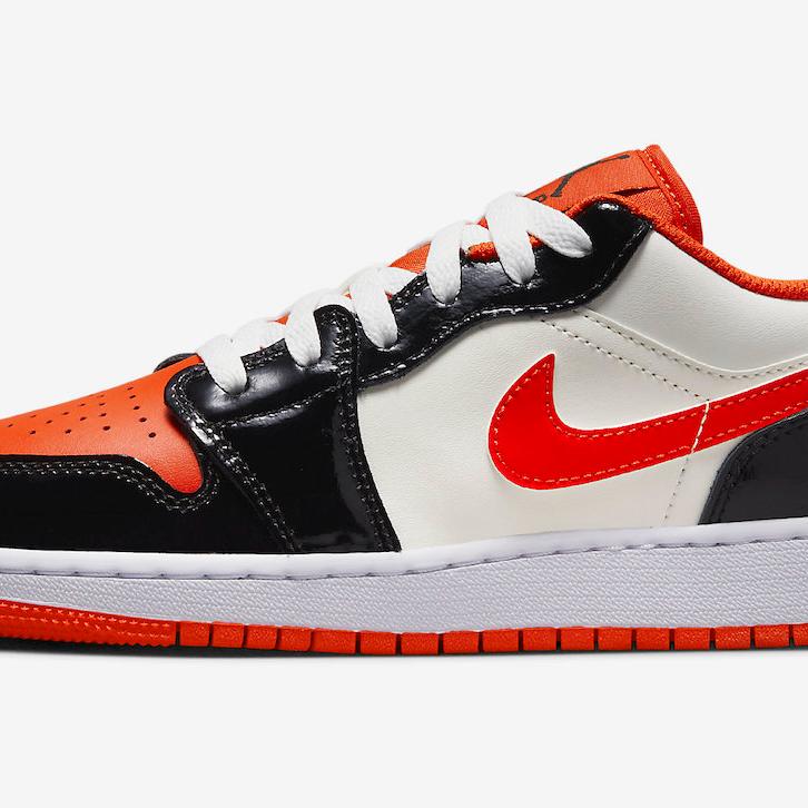 Nike Kids' Air Jordan 1 Low GS Shoes - Team Orange / Black / Sail
