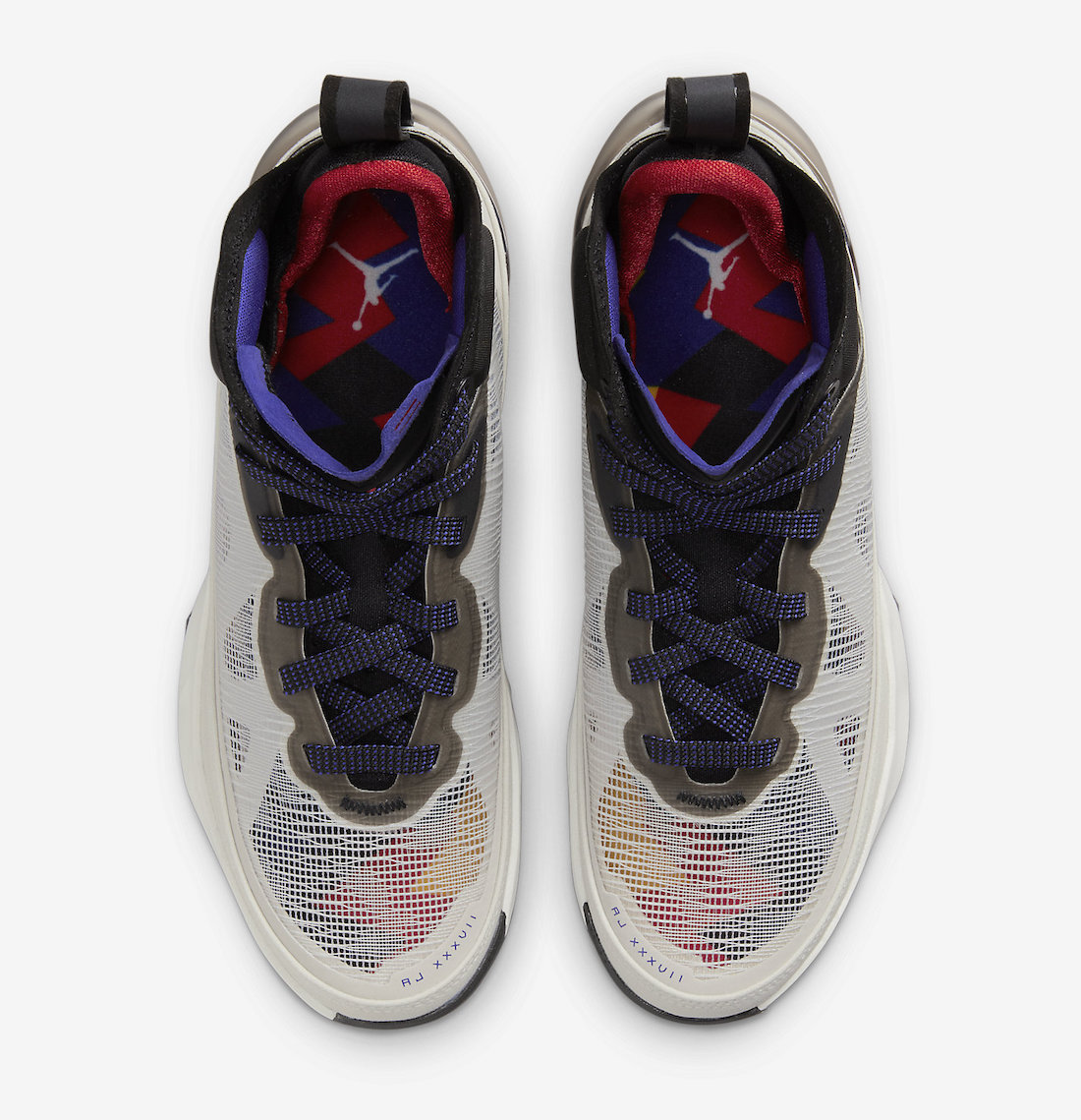 Nike Men's Air Jordan 37 Shoes - Light Bone / Fire Red / Dark Concord