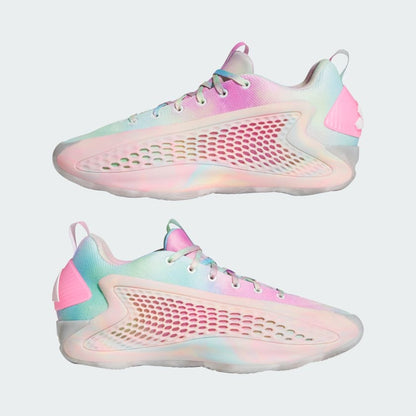Adidas Men's Anthony Edwards 1 Low Shoes - Cloud White / Acid Orange / Bliss Pink