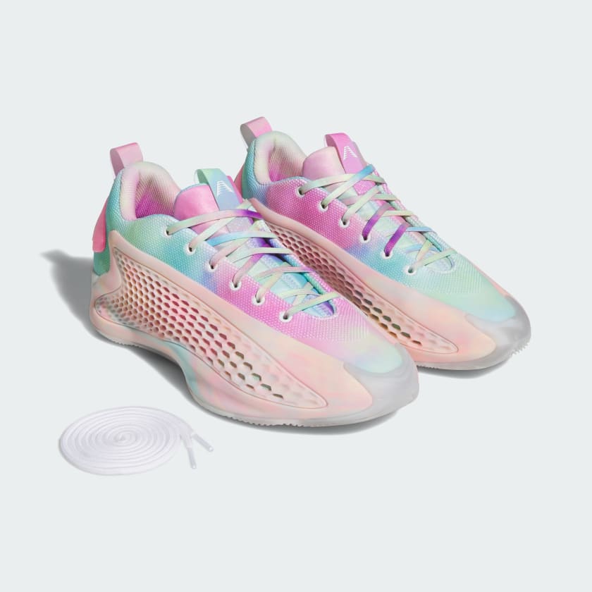 Adidas Men's Anthony Edwards 1 Low Shoes - Cloud White / Acid Orange / Bliss Pink