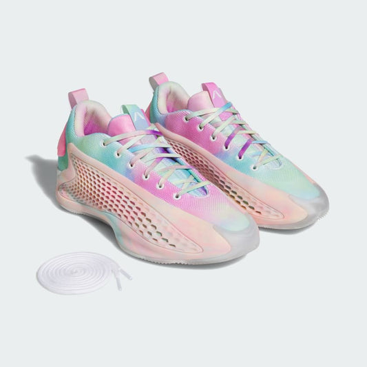 Adidas Men's Anthony Edwards 1 Low Shoes - Cloud White / Acid Orange / Bliss Pink