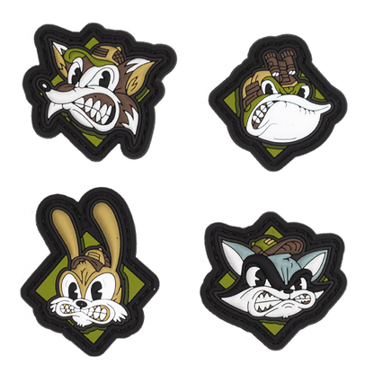 Team Angry Head Patches Combo Set