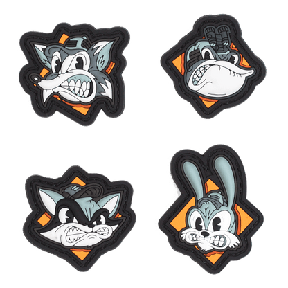 Team Angry Head Patches Combo Set