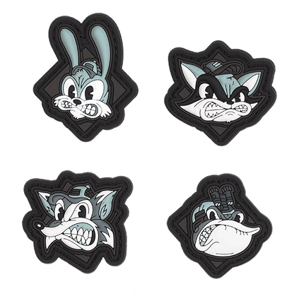 Team Angry Head Patches Combo Set