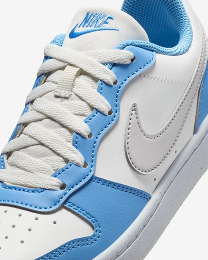 Nike Kids' Court Borough Low Recraft Shoes - Summit White / Cobalt Pulse / White / Vast Grey