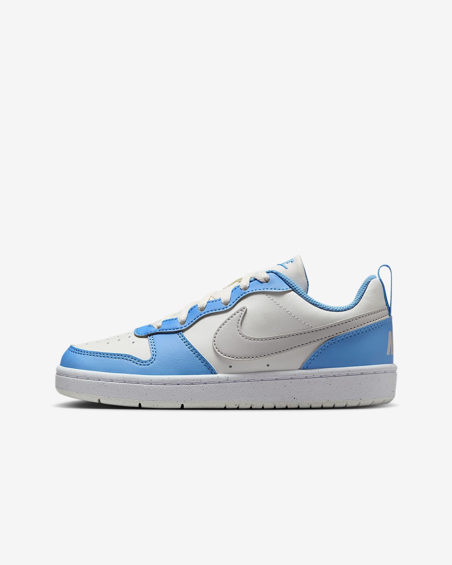 Nike Kids' Court Borough Low Recraft Shoes - Summit White / Cobalt Pulse / White / Vast Grey