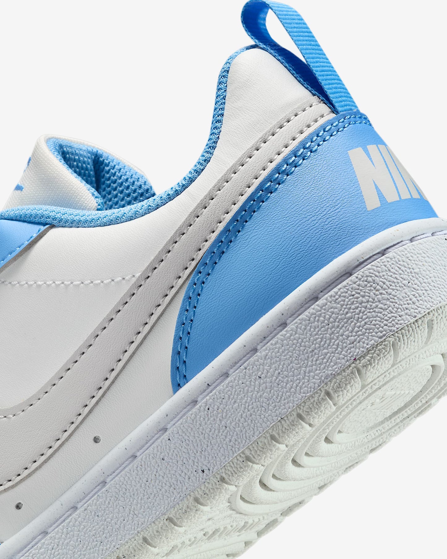Nike Kids' Court Borough Low Recraft Shoes - Summit White / Cobalt Pulse / White / Vast Grey