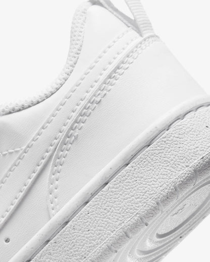Nike Kids' Court Borough Low Recraft Shoes - White / White / White